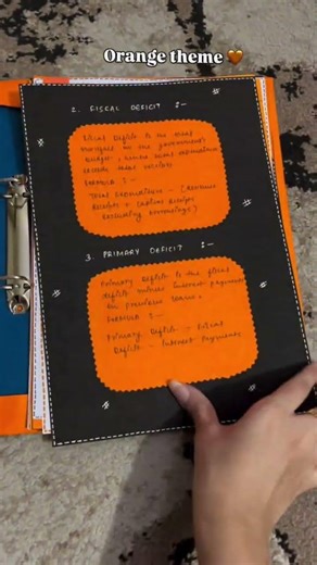Economics Project File: Government Budget 📑| Aesthetic Orange Theme🧡| Class 12 CBSE/NCERT #Economics