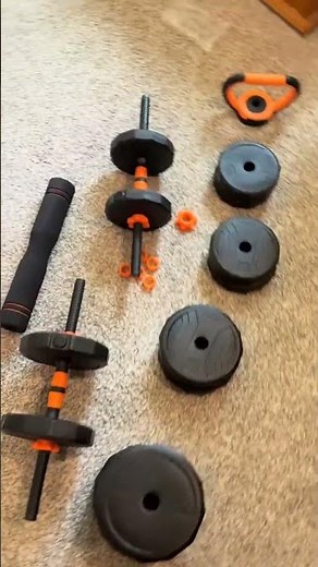 This adjustable weight set is perfect for home workouts