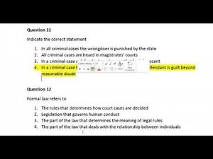 Introduction to law ILW 1501 #MCQ #LLB # Question and Answers