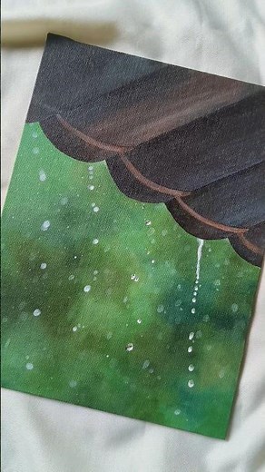 Easy Rain Painting | Acrylic Painting for Beginners
