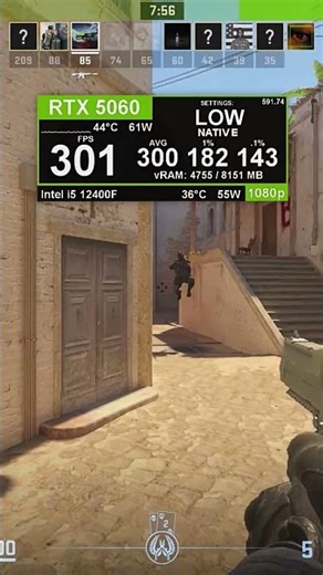 Messing around with ASUS Extreme OC Tuner and the new Nvidia driver #CS2 #counterstrike #fpstest