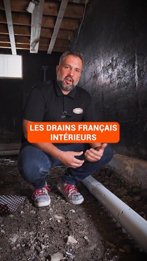 Pourquoi installer tes drains français à l’intérieur plutôt qu’à l’extérieur ? #drainsfrançais #excavation #fondations | Lesage Excavation