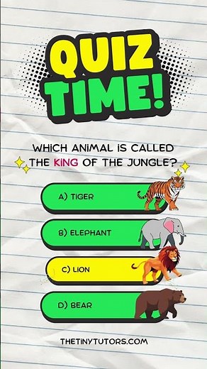 Fun Kids Quiz 🧠 | Can You Answer All 5 Questions? 🤔 | GK Quiz for Kids #shorts