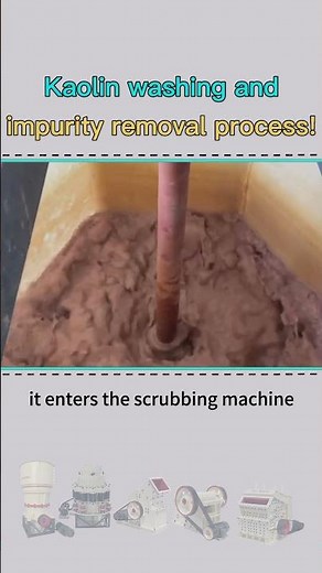 What equipment is needed for the kaolin washing and impurity removal process?