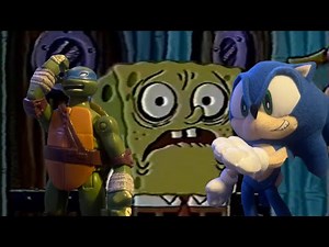 Leo & Sonic watching Spongebob Bootleg Tape Restored Footage