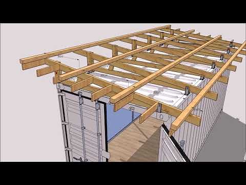 Roof kit for shipping container