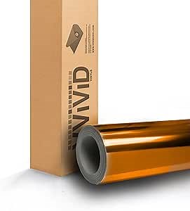 VViViD Gold Mirror Chrome Vinyl Car Wrap Self-Adhesive Film (2ft x 5ft)