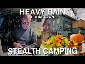 SMALL TOWN Stealth Camping in HEAVY RAIN • Cookstown