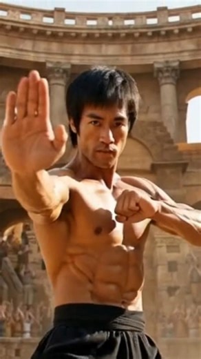 🥋 "THE GREATEST FIGHT EVER TOLD"Bruce Lee vs Chuck Norris — Rome Colosseum. #cagefightermovie