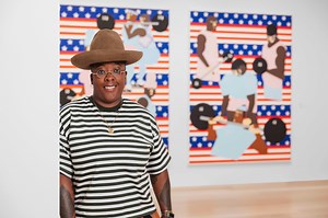 Walk through Nina Chanel Abney #SCADMOA exhibition “Big Butch Energy/Synergy.” In the exhibition, #NinaChanelAbney brings together recent large-scale works that examine Black identity and queerness through coming-of-age narratives. Plan your SCAD Museum of Art visit today! scadmoa.org/ | SCAD Museum of Art