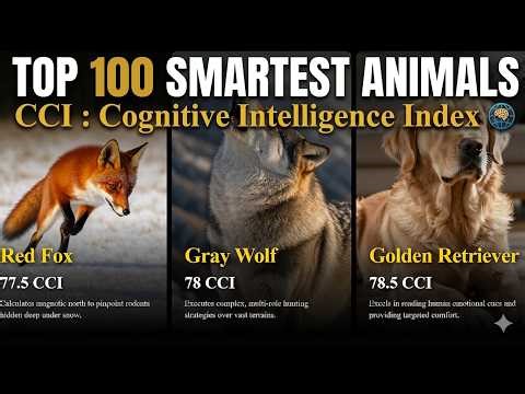 Top 100 Smartest Animals (CCI : Cognitive Intelligence Index)