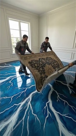 Stunning Blue Ocean Epoxy Floor Transformation
