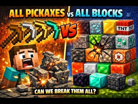 All pickaxes vs all blocks