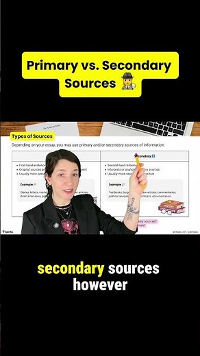 Primary vs. Secondary Sources 🕵