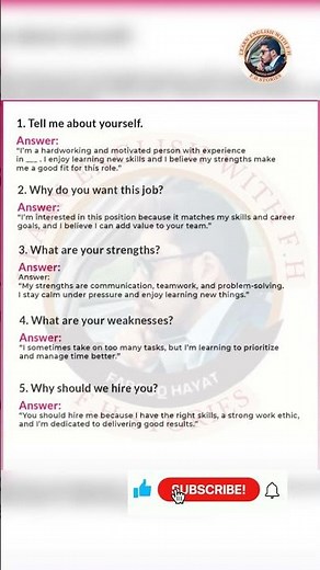 Top 5 Job Interview Questions and Best Answers | Easy English for Beginners