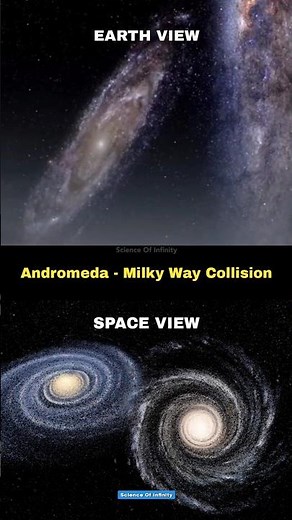 Andromeda - Milky Way Collision 😱😶‍🌫️ #space #earth #universe