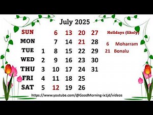July Calendar 2025