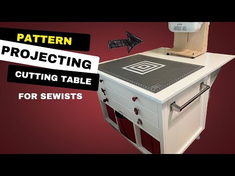 How to Build a Pattern Projecting Cutting Table for Sewists. Rolling Craftroom Table