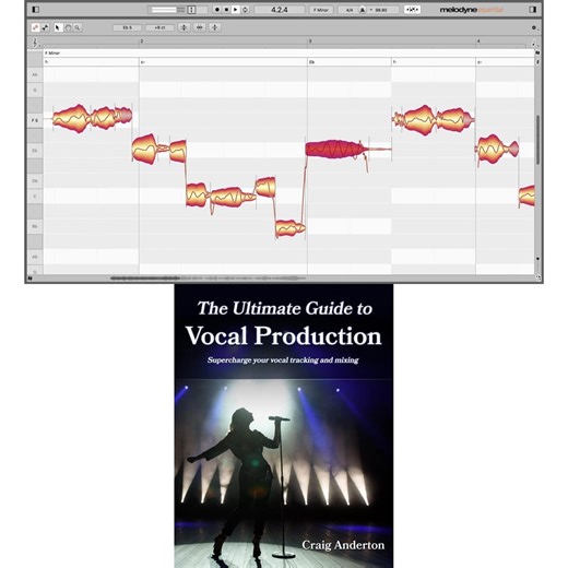Celemony Melodyne 5 essential Monophonic Pitch and Time Shifting Software with The Ultimate Guide to Vocal Production E-book