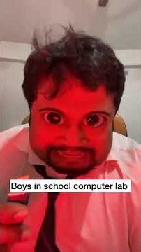girl vs boys in computer lab #shorts