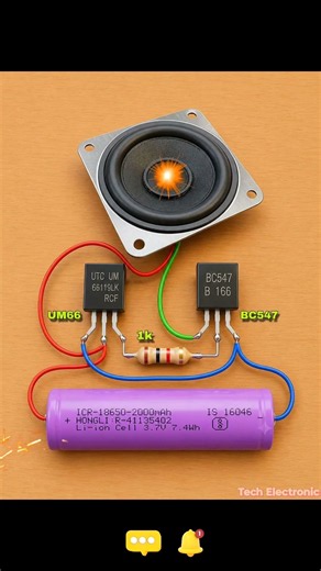 BC547 Mini Amplifier Circuit 🔊 Easy DIY Audio Amplifier #Shorts #Electronics #DIY