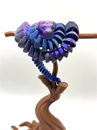 Articulated 3D Printed Chondro (green Tree Python) – Flexi Poseable Snake, Desk Pet, Fidget Toy, Reptile Decor - Etsy