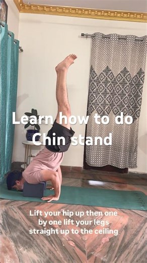 How to do chin stand #yogaforbeginners #yogapractice #yogapostures #yogainspiration