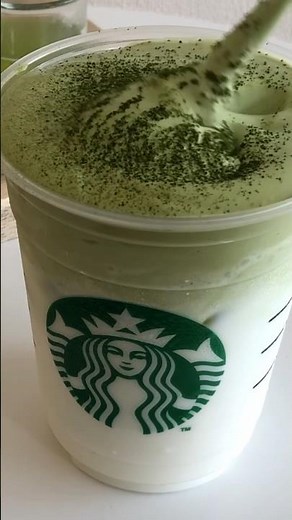 自宅再現！スタバ風ふわとろ抹茶ティーラテの作り方レシピ【材料4つで簡単】 #おうちカフェレシピ #スタバ #shorts #抹茶ティーラテ