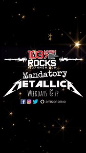 #WMGM kicks off #MandatoryMetallica tonight @ 7p! A 3 song set of Metallica weekdays! #Tallica #Metal #WMGM @followers | 103.7 WMGM Rocks