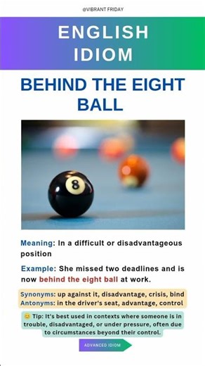 Learning English Vocabulary Daily | Advanced Idiom | Disadvantage and Setback 😣