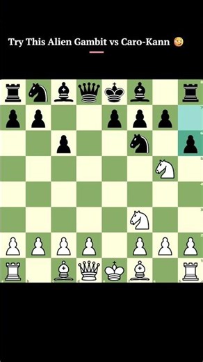 Alien Gambit vs Caro-Kann 😈 Dangerous Trap! #chess