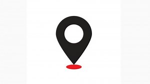 Map pointer icon. Pin icon. Location sign. Mark icon animation.