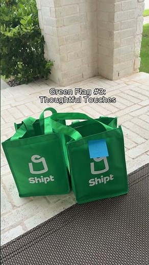 Using Shipt's same-day delivery service? Definitely a green flag! 👍