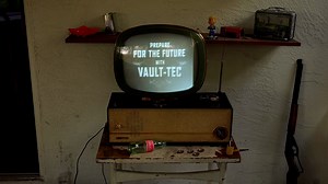 在一台1959年的Philco Predicta电视上播放《辐射》系列宣传片