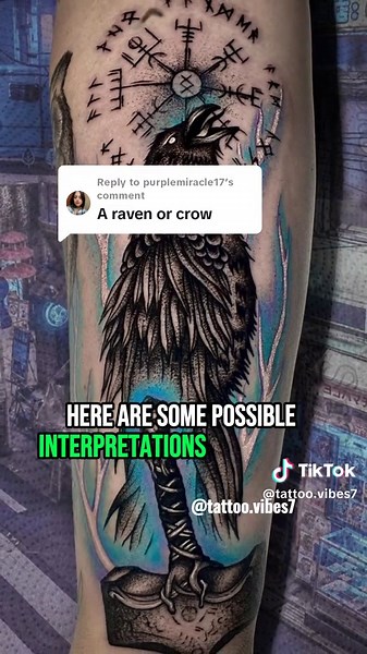 Raven and Crow Tattoo Meanings Explained