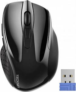 TECKNET Wireless Mouse for Laptop,Silent Mouse Quiet Click,Computer Mouse for Laptop,2.4G Ergonomic Optical Mouse,Computer Mouse for Laptop,PC,Chromebook,Notebook