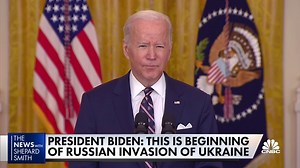 1.5M views · 22K reactions | "This is the beginning of a Russian invasion of Ukraine," President Biden said today, announcing a new round of sanctions against #Russia. | CNBC | Facebook