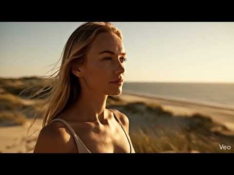 Danish Swimwear Model 🇩🇰 | Coastal Dunes Sunset Walk | Cinematic 4K