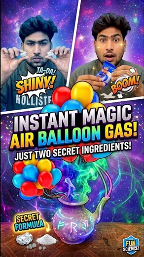 Silver Foil + Cleaner = Magic Flying Balloons!😱 #experiment #shortvideos #viralvideos #viral