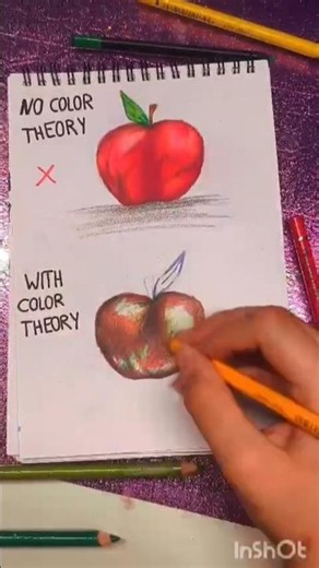 Color theory with an 🍎✨ #baranartstudio #bored #colortheory #drawing #drawingideas #theory #art