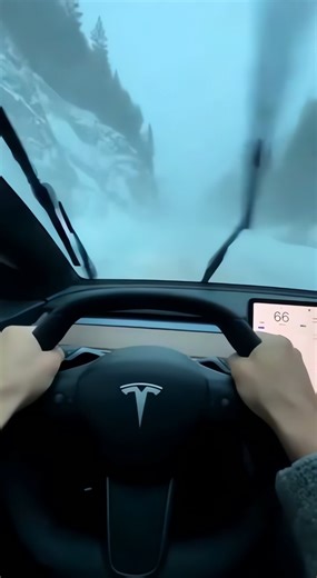 😱 Dramatic POV from inside Cybertruck during brutal snow storm on mountain highway: Snow lashes windshield, wipers failing, pines blurred in whiteout. Suddenly, FedEx semi jackknifes ahead blocking lanes – Cybertruck slides on black ice, tires humming, steering fighting grip, tension peaks with snow explosion! Black ice owned the Cybertruck – real winter highway traction exposed HARD in 2026 🤣 Snow storm jackknife or tractor rescue next? Vote below 👇 Storm Fail 😱 = Like Tractor Rescue 🚜 = C