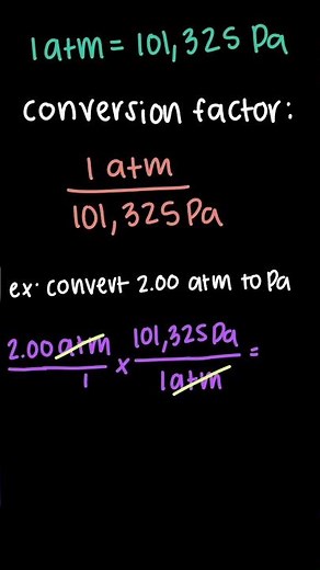 How to Convert Atmospheres to Pascals in Chemistry #chemistry #gaslaws #conversions #atmosphere