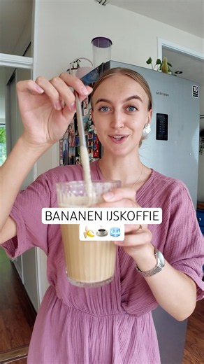 super easy banana iced coffee 🤤🧊☕️