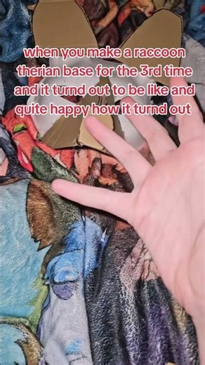 I'm happy how this raccoon therian mask base turnd out good 👍 #therianthropy #therian