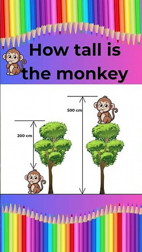 🐵 How Tall Is the Monkey? | Fun Math Puzzle |