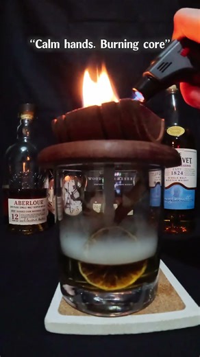 Calm Hands. Burning Core. 🔥#whisky #smokedwhisky #shorts