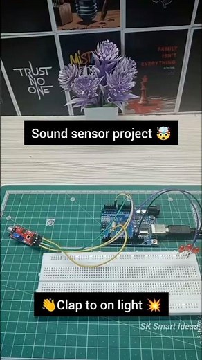 ###arduino uno💥#sound 🔊sensor project 🤯 for IoT and school students 💡