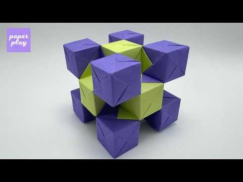 [Sonobe Geometry Series #5] 78장의 소노베 유닛으로 만드는 입체 큐브 | Sonobe Modular Origami Cube Structure Tutorial
