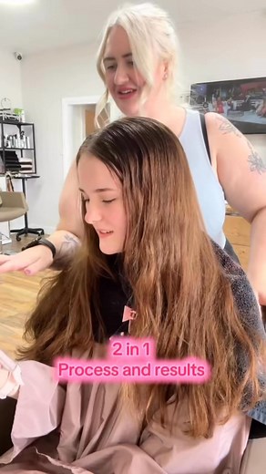 #hairtransformation #hairstyle #hair #hairdresser her little face at the end 🥺❤️ | Candy Locks