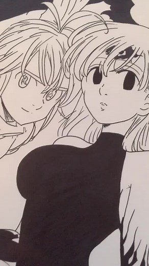 Reverse AU #nanatsunotaizai #7deadlysins #meliodas #elizabeth #nnt #anime #drawing #art #manga #draw